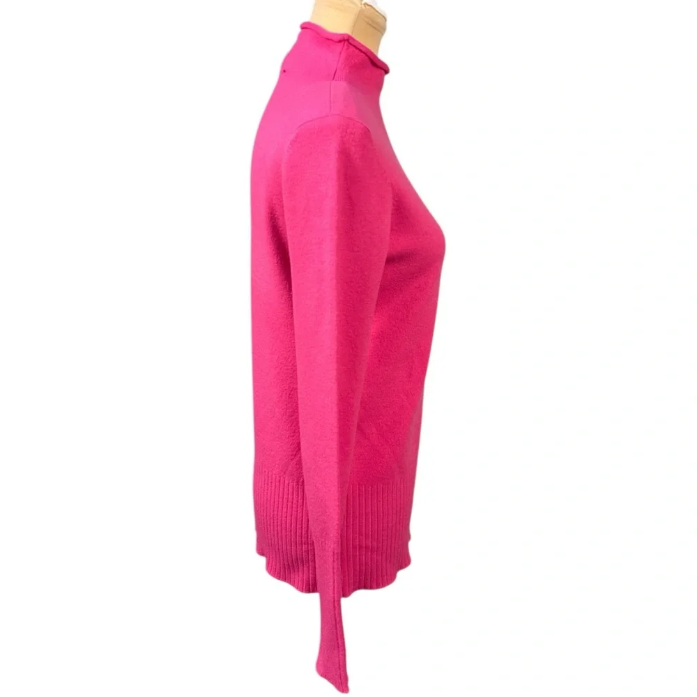 French Connection Women’s Vibrant Pink Turtleneck Sweater Size M Soft Knit EUC
